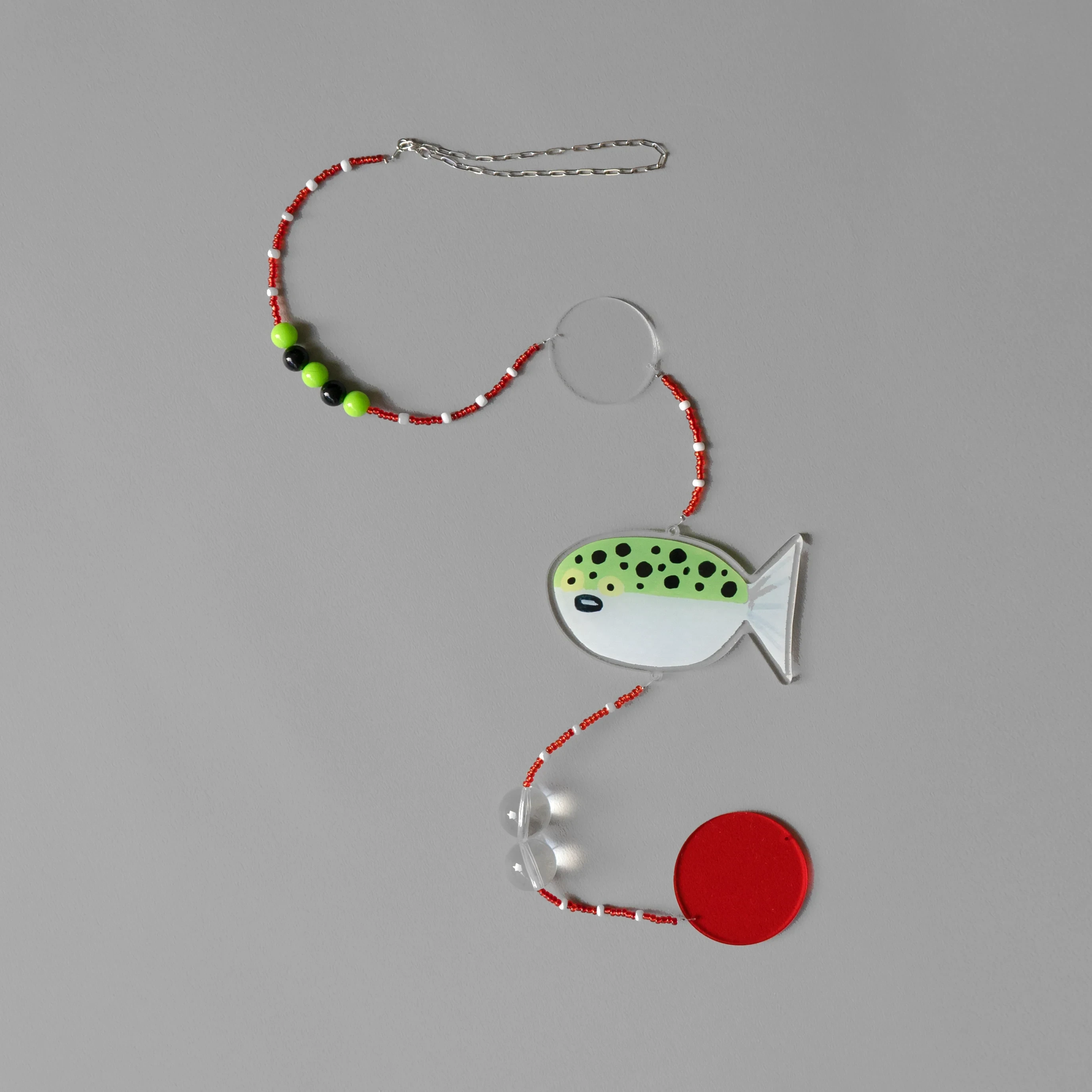 Green blowfish Sun Catcher